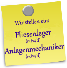 Post-it Fliesenleger Anlagenmechaniker